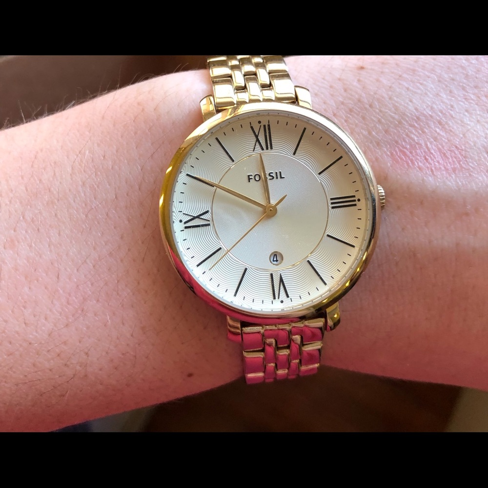Fossil Jacqueline Gold Tone Watch
